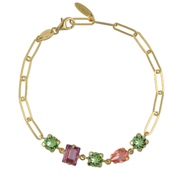 Foto de Pulsera cristales Multicolor bañado en oro de Bay