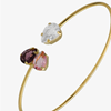 Foto de Pulsera rígida triple lágrima Light Rose bañado en oro de Glory