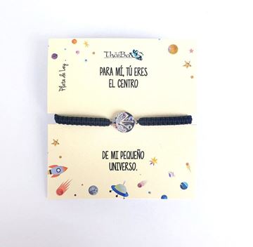 Foto de Pulsera Macramé Negra Universo