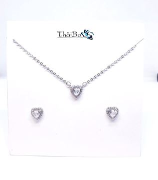 Foto de Set Plata Corazón Blanco