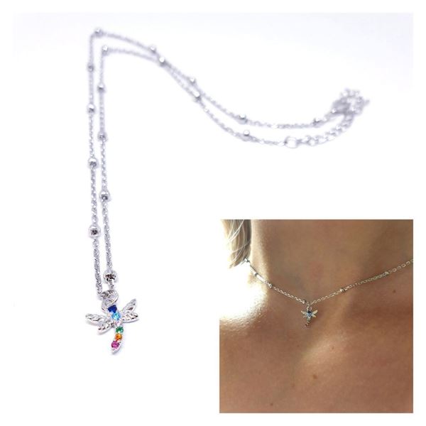 Foto de Collar Plata Chocker Libélula