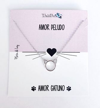 Foto de Collar Plata Amor Gatuno