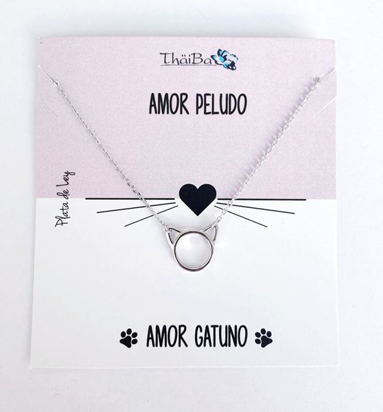 Foto de Collar Plata Amor Gatuno