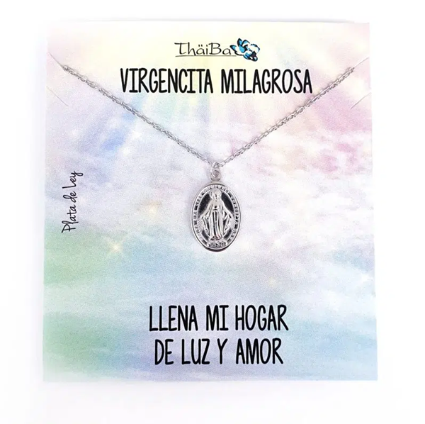 Foto de Collar Plata Virgencita Milagrosa