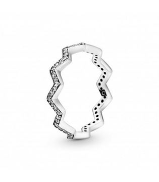 Foto de Anillo Pandora circonitas Zigzag. Talla 52