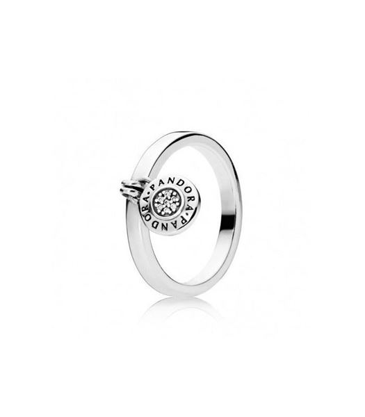 Foto de Anillo Pandora Logo Colgante. Talla 56