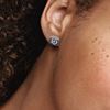 Foto de Pendientes Pandora de botón Flor Pensamiento Azul